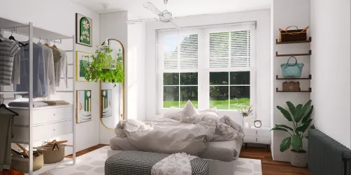 A calm cream bedroom