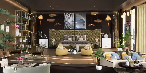 Wavy metallic room