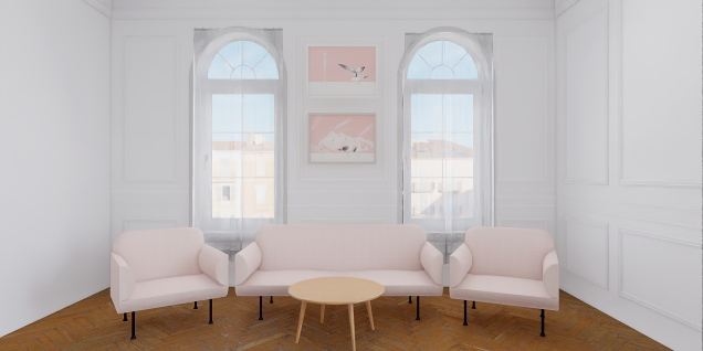 Pink themed lounge