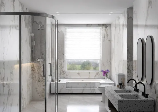 Banheiro Clean Design Rendering