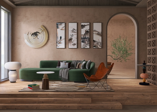 Living room design  Design Rendering