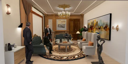 My first design as an amateur-Tea room/Home offic
