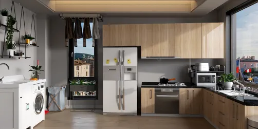 Cozinha com Área de Serviço 