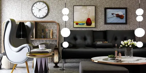 Black living room idea 💡
