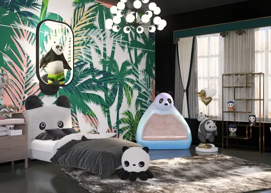 Panda lover bed room Design Rendering