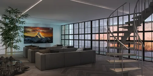 home theater and snack bar 