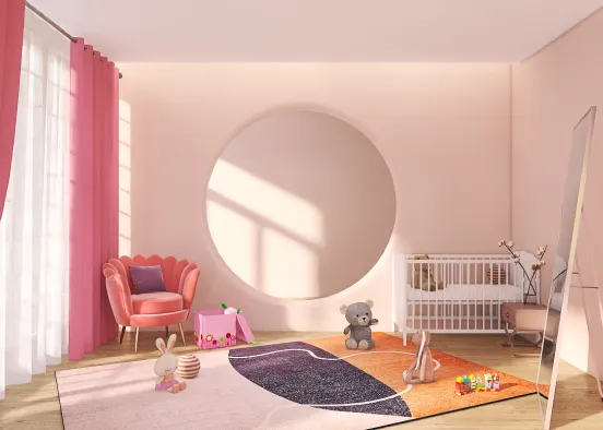 Baby Girls Room  Design Rendering
