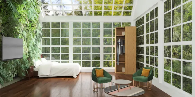 Window fern bedroom - forrest home