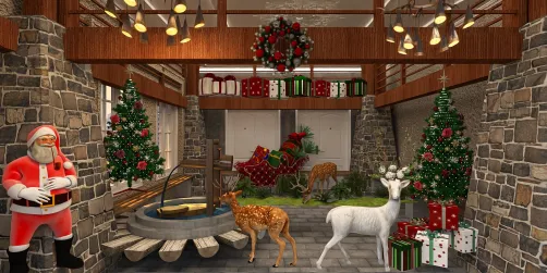 Christmas Toy delivery barn