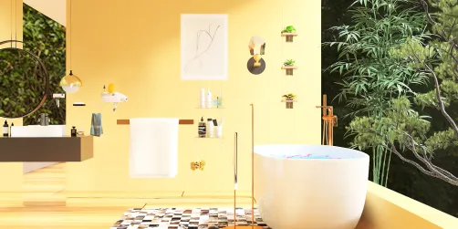 Tropical bathroom! 