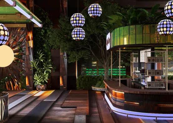 # spazio esterno discoteca  Renderização de Design