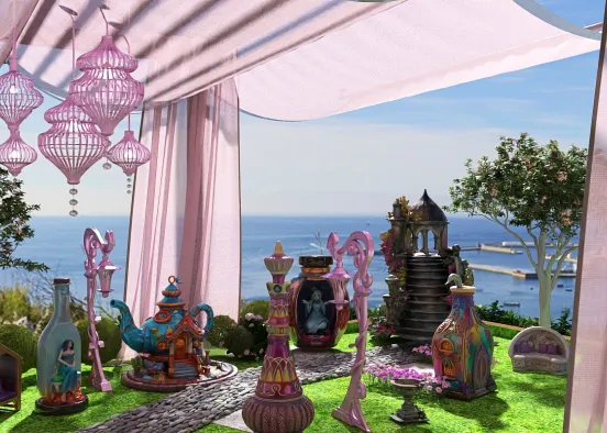 # I Dream of Jeanie Village Визуализация дизайна