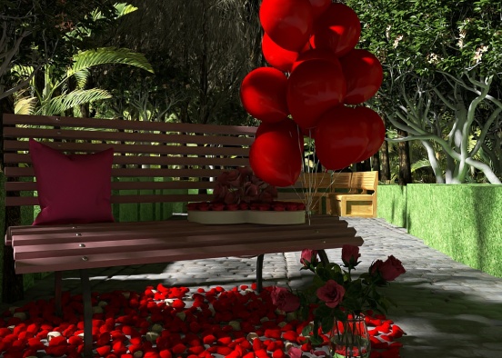 A very romantic view and a wonderful garden🌹 Design Rendering