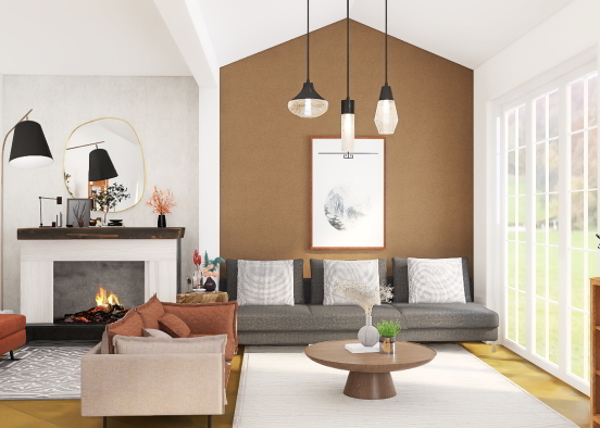 Neutral Sitting Room 📔🍂 Design Rendering