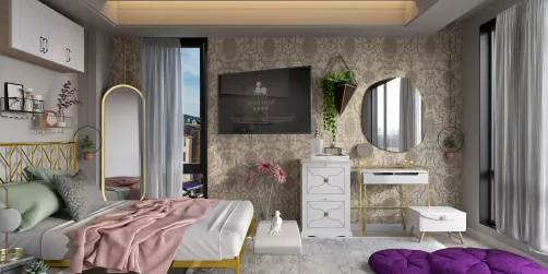 Modern French style bedroom 