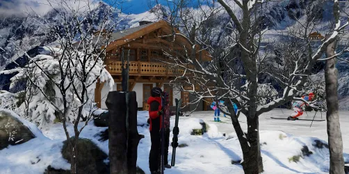 Cabaña para entrega de Ski