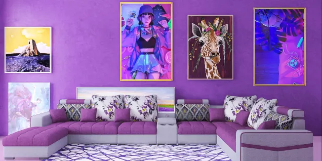 here’s a purple living room ￼