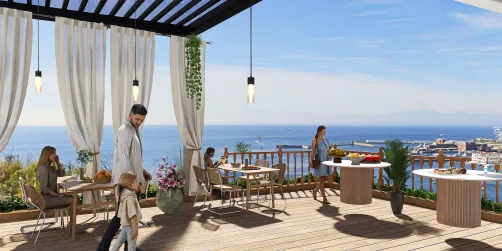 Restaurant in sea hotel