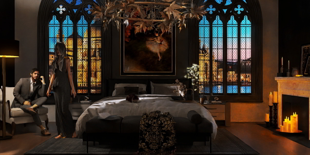 Gothic style bedroom
