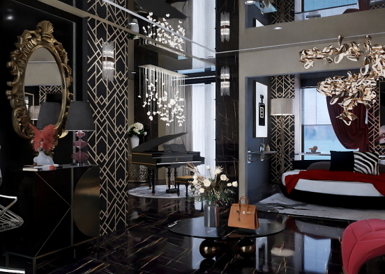 Luxurious room for a passionate lady Design Rendering