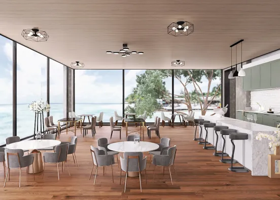 Ocean View Restaurant  Design Rendering