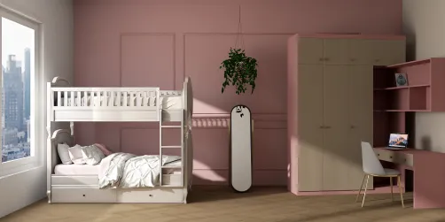 Cute pink kid bedroom 