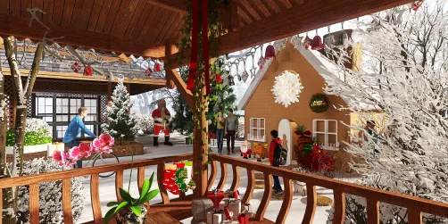 Pueblo en navidad