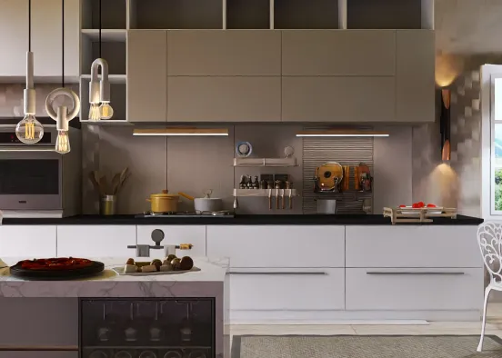 # Singaporean kitchen style Renderização de Design