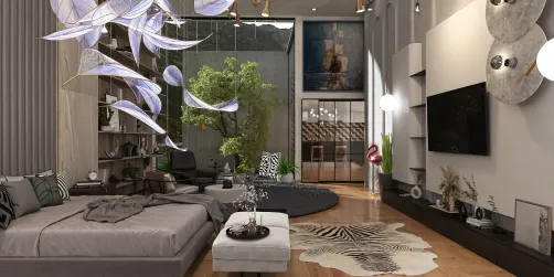 Decor for alarge space🌳 anda wonderful largewindo