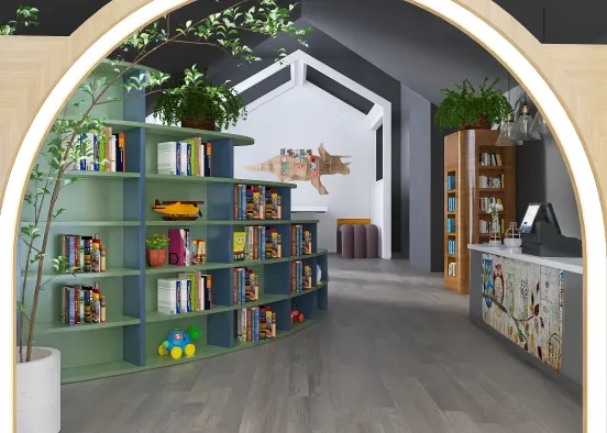 # Children’s section of the library Renderização de Design