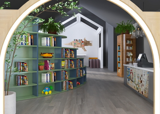 Children’s section of the library Design Rendering