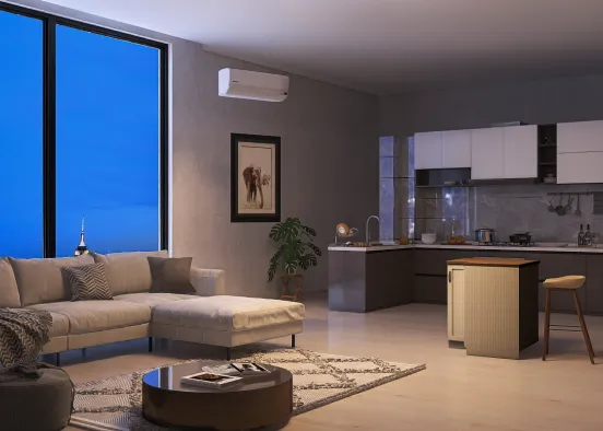 A Single working lady apartment  Design Rendering