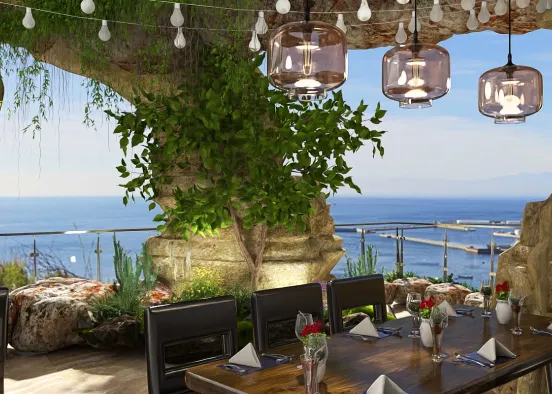 # Cave Restaurant: A Paradox of Elegance 🪨🍷 Визуализация дизайна