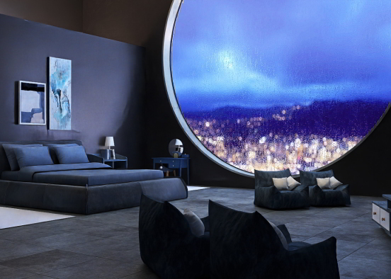 Chambre futuriste 💙 Design Rendering