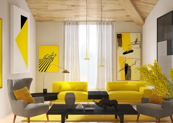 Pantone Living Room Design Rendering