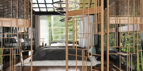 Forest sunshine bedroom 💛 