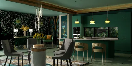 Green, orange and Gold