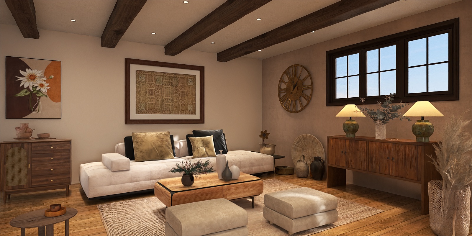 Wabi Sabi living room 