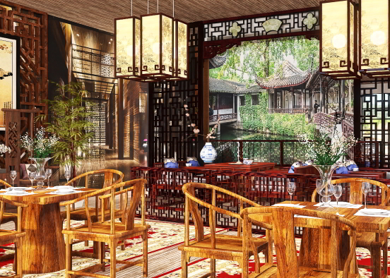 Suzhou Garden Restaurant  Design Rendering