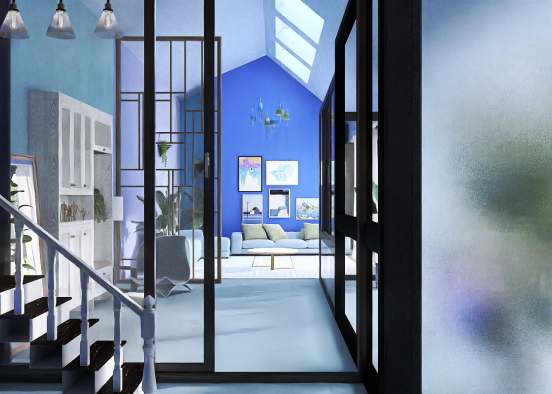 blue House 🏠🏡 Design Rendering