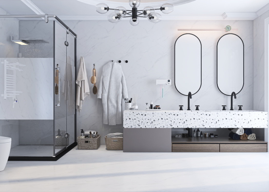 White bathroom 🛀 Design Rendering