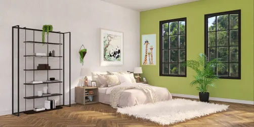modern green bedroom 