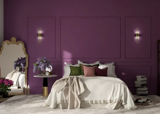 Elegant bedroom 💜💜 Design Rendering