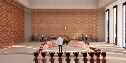 Shia lebuff cult leader throne room