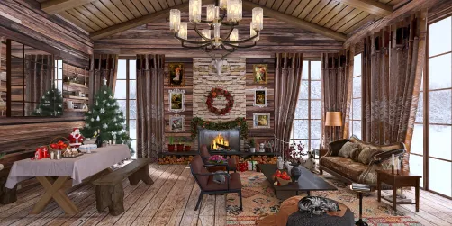 cozy winter cabin