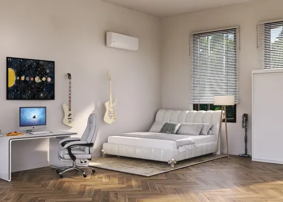 Simple Bedroom Design Rendering