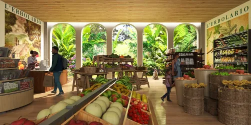 Mercado de frutas. 