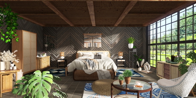 rattan charm bedroom