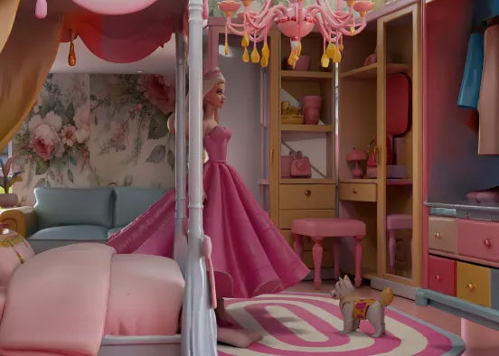 # Habitación  Barbie  Renderização de Design
