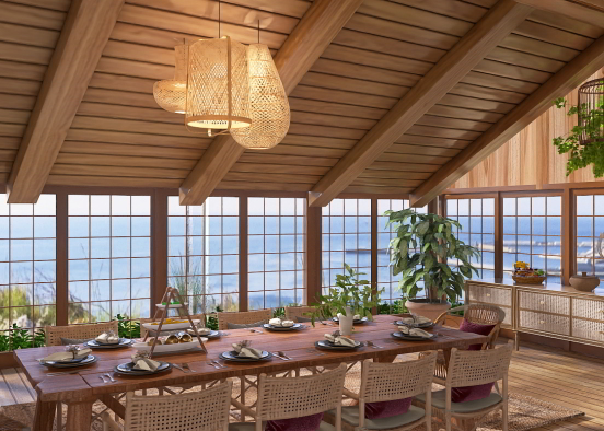 Family Breakfast in the Sunroom..... Design Rendering